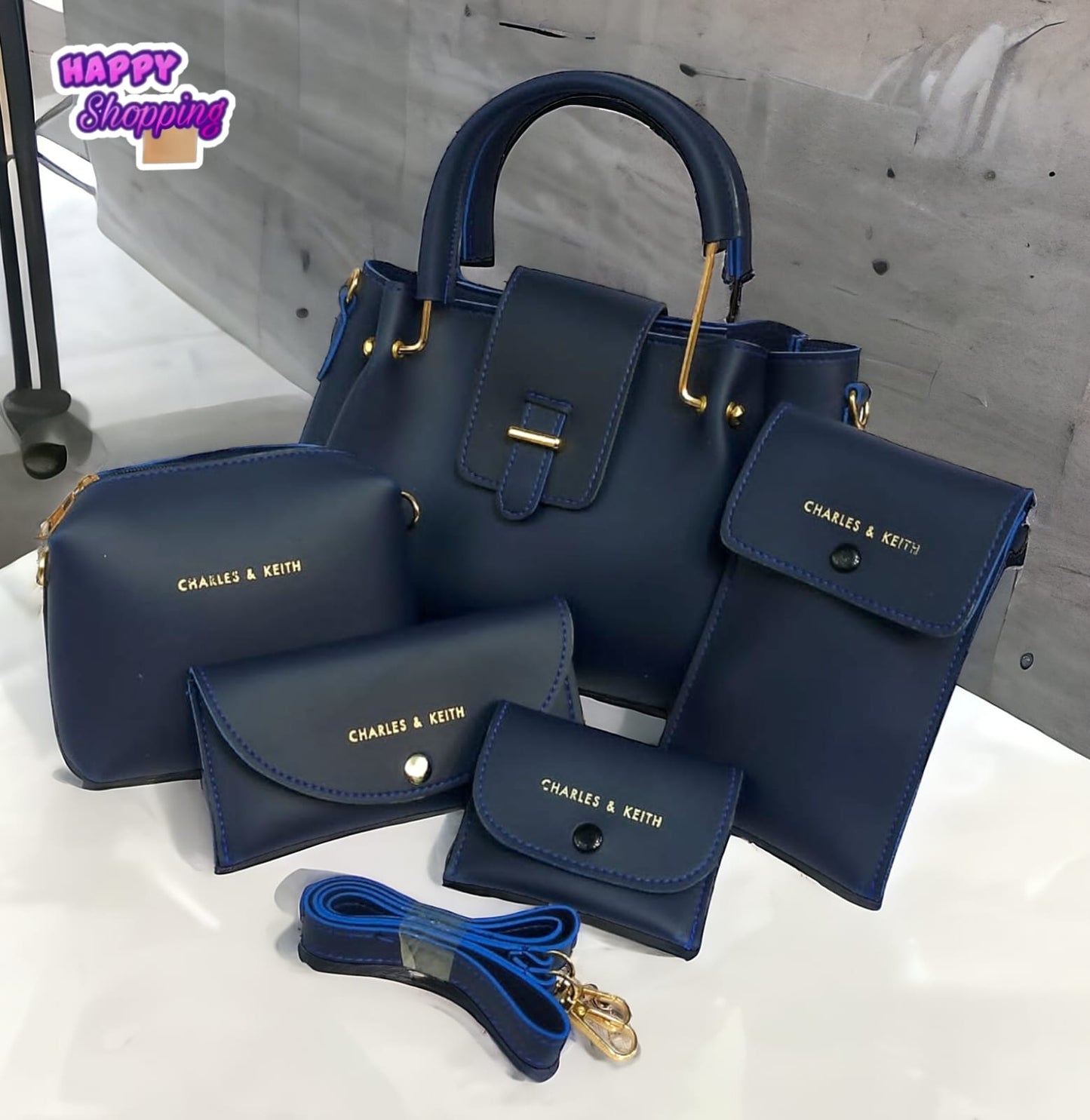 Fashionable Charles & Keith 5-piece Handbag Set