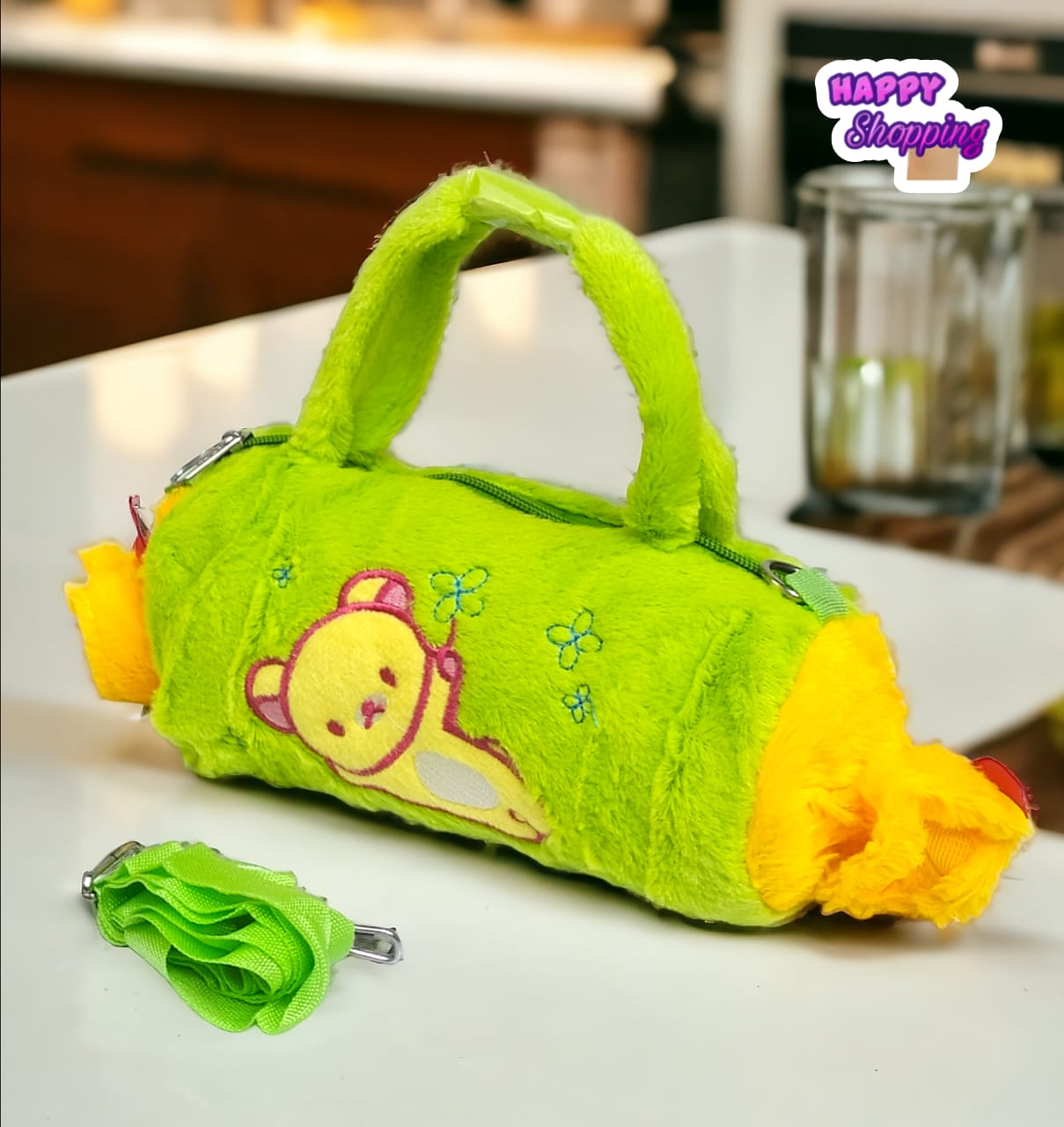 Kids Fluffy Fur Character Bag Medium Size Phantom Bags