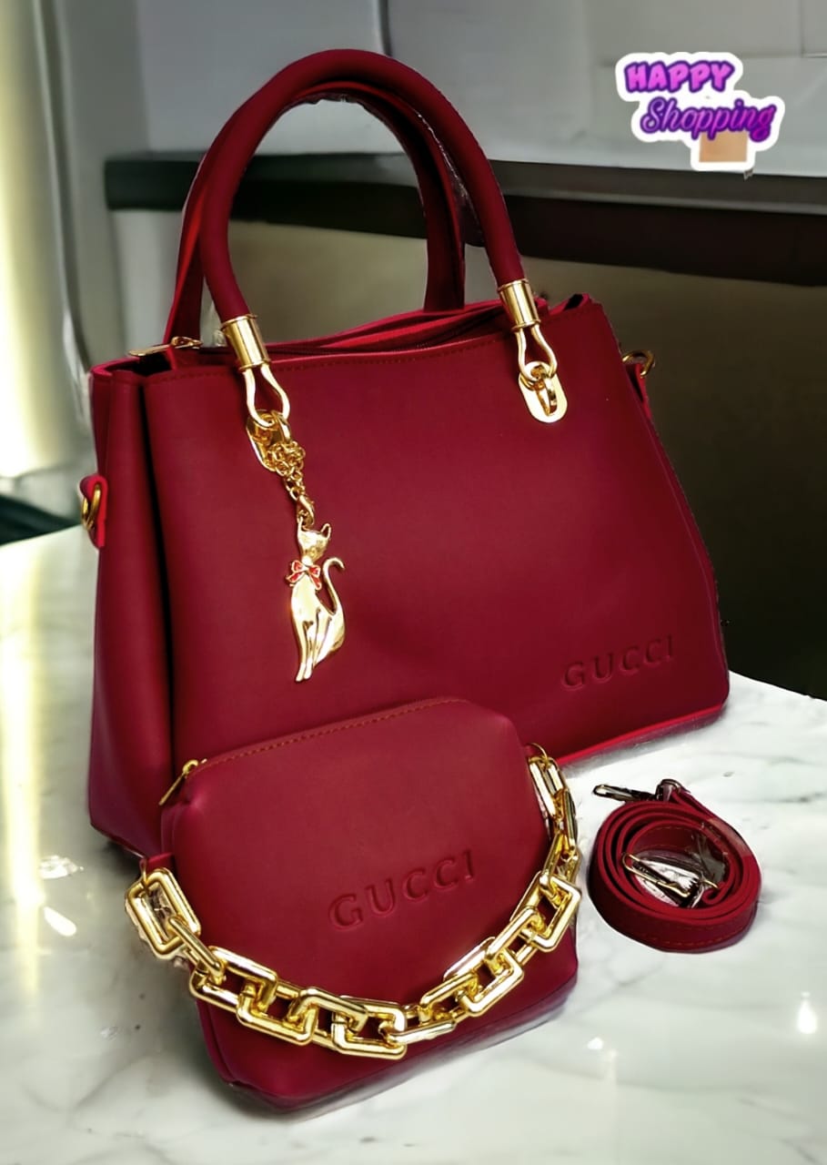 Luxury 2PCS HANDBAG SET FOR GIRLS WITH EMPORTED KEYCHAIN