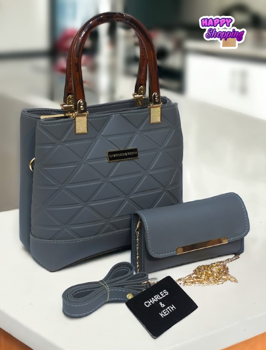 Elevate Your Style with Charles & Keith 2 PC's Hand Bag Phantom Bags