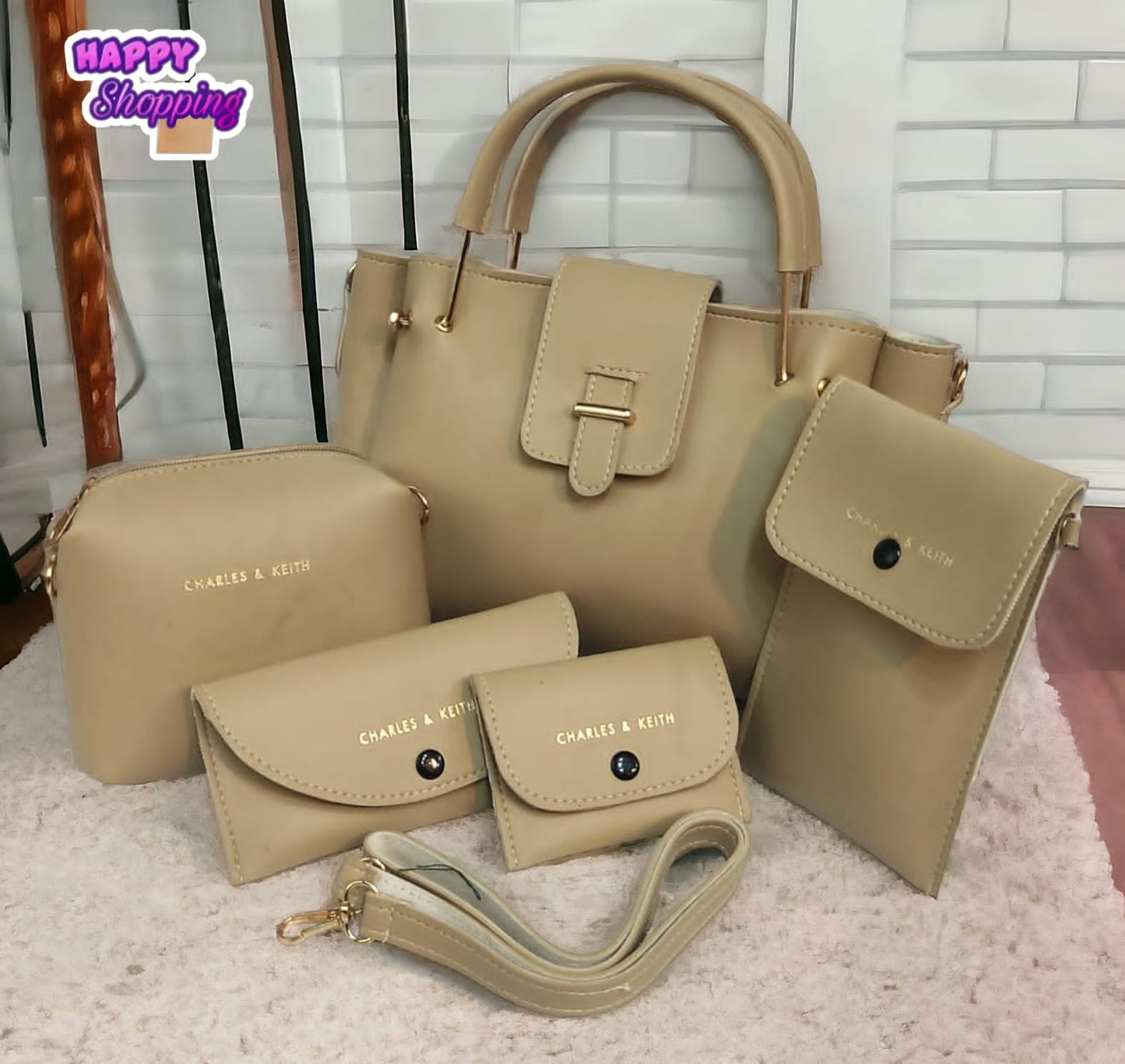 Fashionable Charles & Keith 5-piece Handbag Set